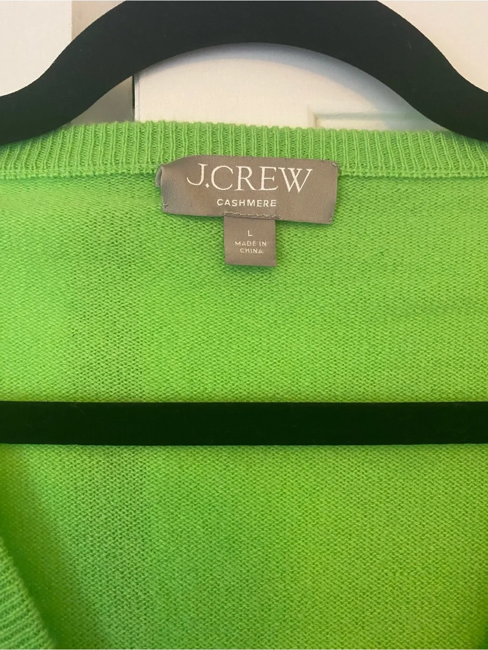 J. Crew Women's V-Neck Sweater in Lime Green